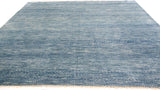 Blue and White Patchwork Look Area Rug