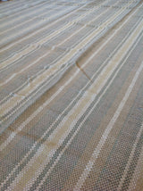 Sand Stripe Indian Wool Dhurrie Rug - 9' x 12'