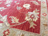 Red Traditional Style Wool Area Rug