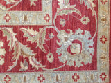 Red Traditional Style Wool Area Rug