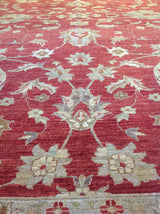 Red Traditional Style Wool Area Rug