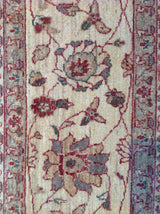 Red and Beige Traditional Pakistani Wool Rug