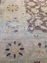 Brown and Beige Floral Rug