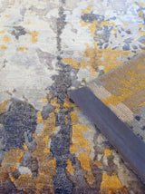 Silver Abstract Area Rug