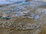 Taupe "Erased" Abstract Area Rug