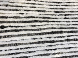 Ivory and Charcoal Stripe Cut and Loop Area Rug