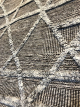 Silver Geometric Design Area Rug