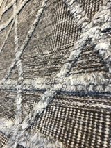 Silver Geometric Design Area Rug