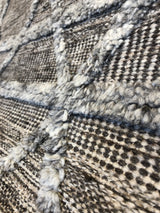 Silver Geometric Design Area Rug