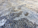 Silver and Ivory Abstract Area Rug
