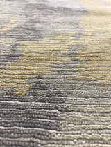 Beige, Blue and Yellow Abstract Area Rug