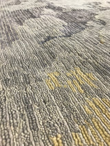 Beige, Blue and Yellow Abstract Area Rug