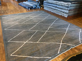 Silver Diamonds Moroccan Design Rug