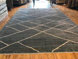 Silver Diamonds Moroccan Design Rug