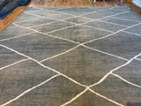 Silver Diamonds Moroccan Design Rug