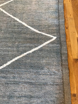 Silver Diamonds Moroccan Design Rug