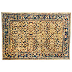 Beige and Blue Rug