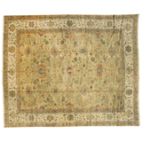 Gold Floral Oushak Rug