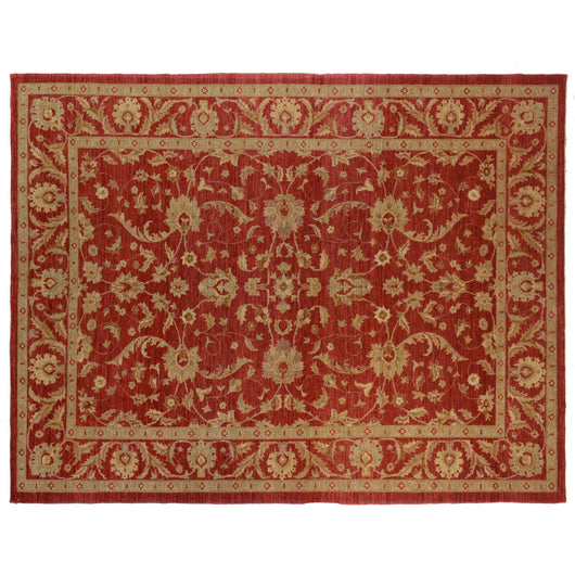 Red Traditional Style Wool Area Rug