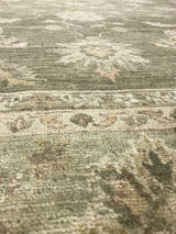 Gray and Ivory Floral Rug