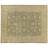 Gray and Ivory Floral Rug