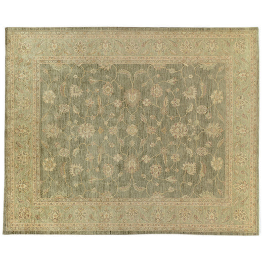 Gray and Ivory Floral Rug