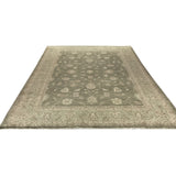 Gray and Ivory Floral Rug