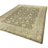 Gray and Ivory Floral Rug