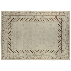 Beige and Brown Khotan Style Rug