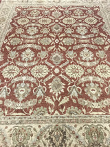 Beige and Red Pakistani Rug
