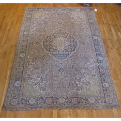 Blue and Beige Multi Overdyed Rug