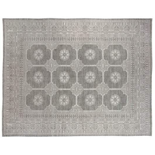 Royal Ziegler Style Grey Wool Area Rug