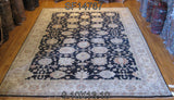 Brown Floral Traditional Style Wool Area Rug