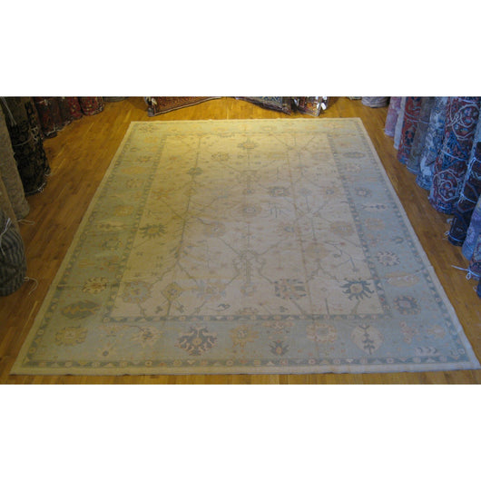 Light Blue and Ivory Anatolian Rug