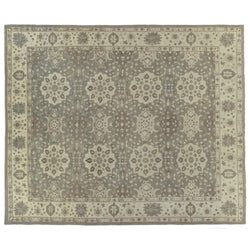 Gray Floral Medallions Rug