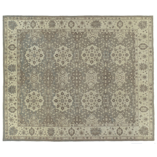 Gray Floral Medallions Rug