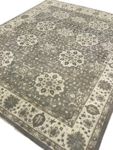 Gray Floral Medallions Rug