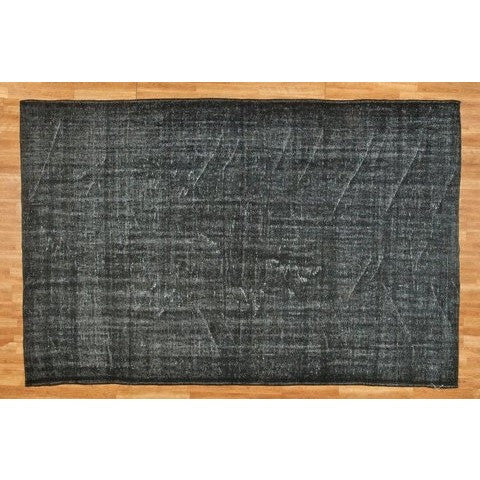 Black Distressed Rug