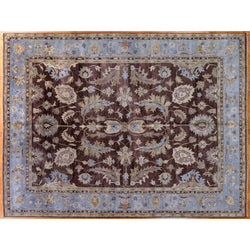 Blue and Brown Indo Oushak Area Rug