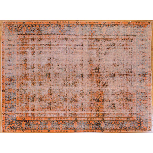 Orange Vintage Distressed Rug