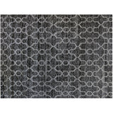 Black and Gray Interlock Pattern Rug