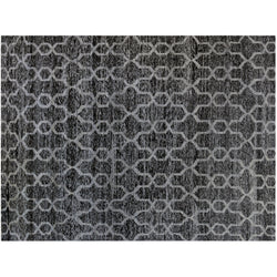 Black and Gray Interlock Pattern Rug