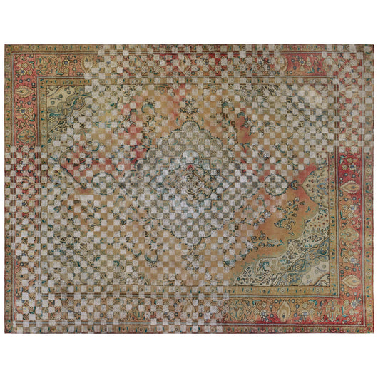 Multi Color Distressed Rug