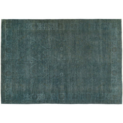 Teal Silky Wool Rug