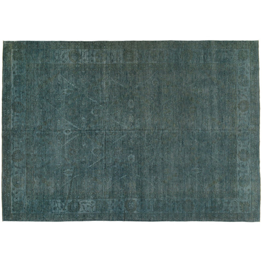 Teal Silky Wool Rug