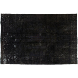 Black Distressed Rug