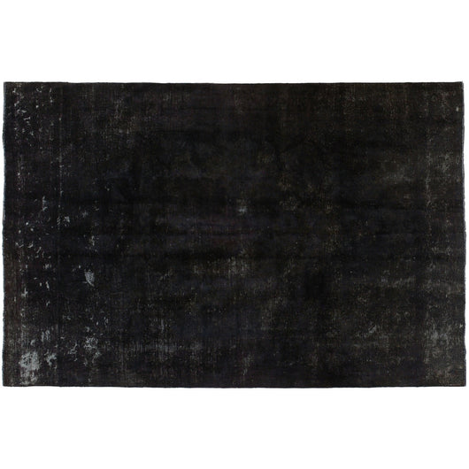 Black Distressed Rug