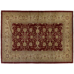 Red and Gold Floral Rug