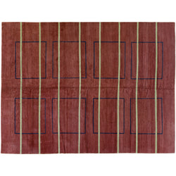 Contemporary Line and Box Design Rug