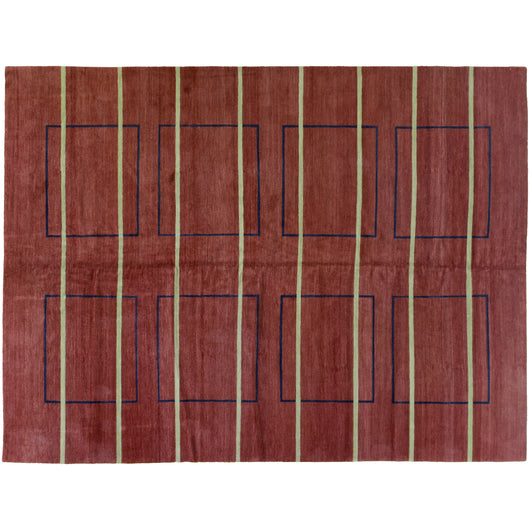 Contemporary Line and Box Design Rug